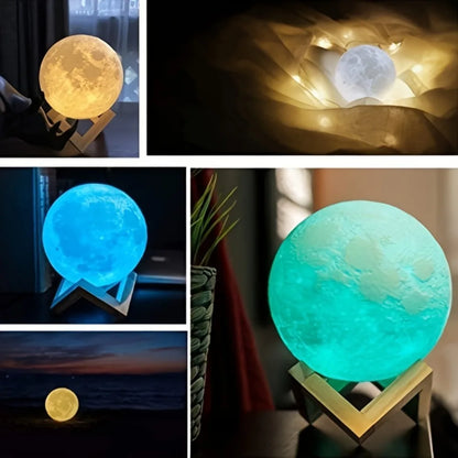 16-Color 3D Moon Lamp (USB)