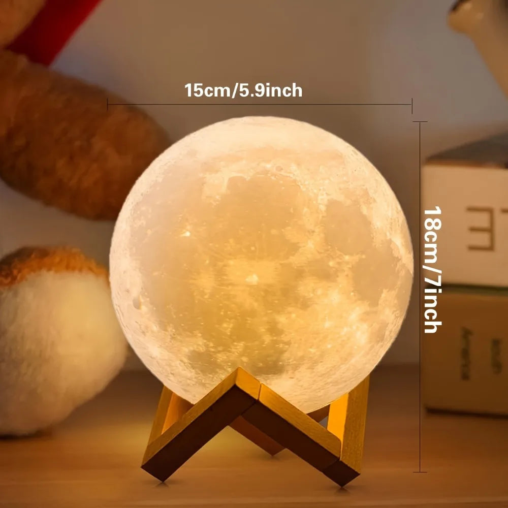 16-Color 3D Moon Lamp (USB)