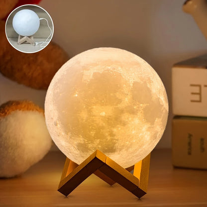 16-Color 3D Moon Lamp (USB)