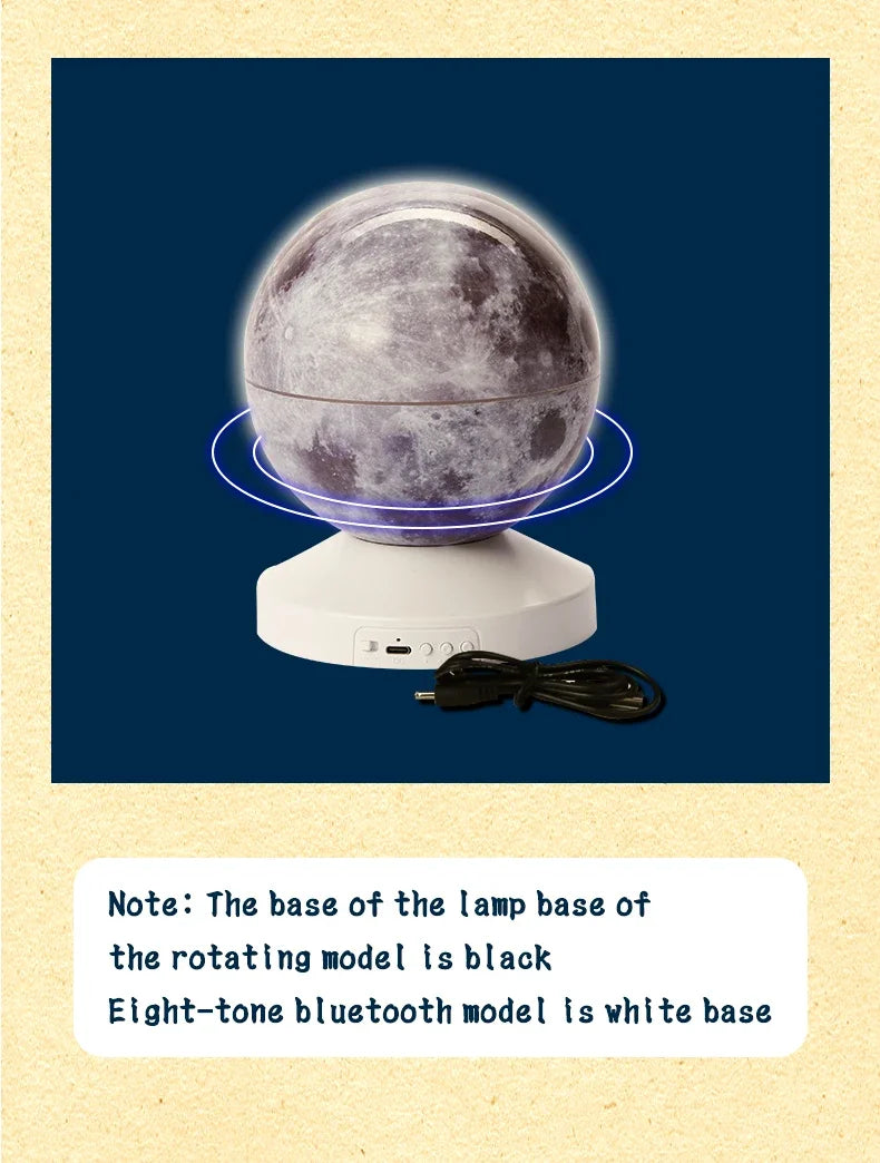 Battery-Powered Moon & Galaxy Lamp