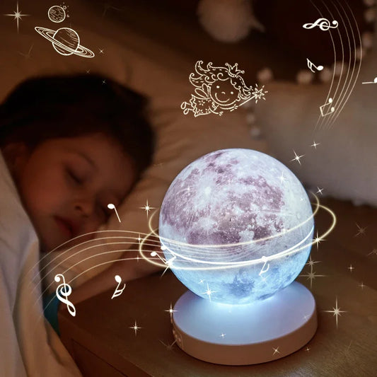 Battery-Powered Moon & Galaxy Lamp