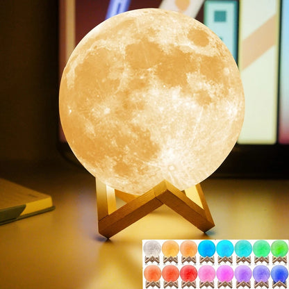 16-Color 3D Moon Lamp (USB)