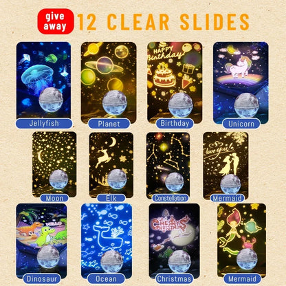 Battery-Powered Moon & Galaxy Lamp