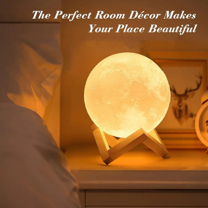 16-Color 3D Moon Lamp (USB)