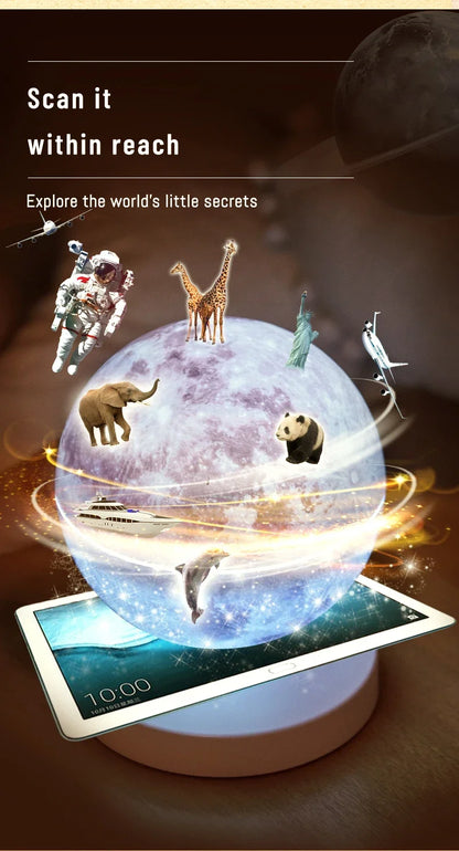 Battery-Powered Moon & Galaxy Lamp